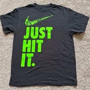 Spencer's Black T‑Shirt with White Logo Print